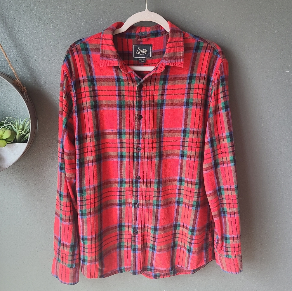 Men's Bixby Plaid Shirt, Size Large